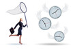 © Elnur - Deadline concept with businesswoman catching clocks