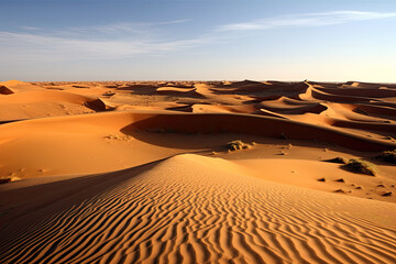 Wall Mural - dunes in the sahara desert. Generative AI