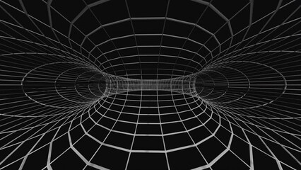 Fototapete - Abstract white grid. Computer generated 3d render