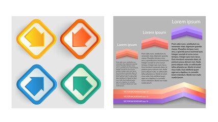 Wall Mural - set design business presentation template. vector illustration eps 10. can be used for chart process