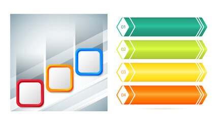 Wall Mural - set design business presentation template. vector illustration eps 10. can be used for chart process