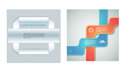 Wall Mural - set design business presentation template. vector illustration eps 10. can be used for chart process
