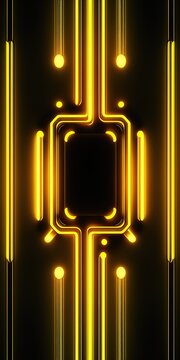 Radiant neon tube texture in a bright yellow hue Generative AI