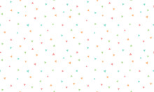 Colorful Triangles Seamless Pattern On White Background. Vector Repeating Textures.
