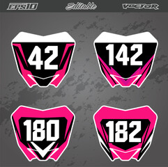 Wall Mural - motocross sticker set