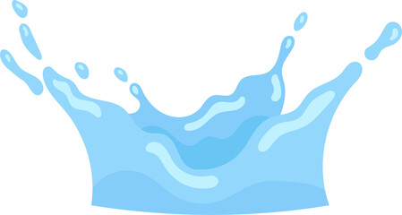  Blue water splash, element and illustration