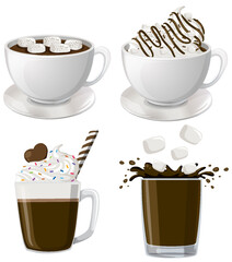 Poster - Set of chocolate beverage