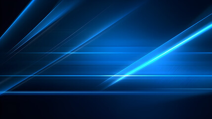Poster - Abstract futuristic background with glowing blue light effect. High speed. Hi-tech. Abstract technology background concept