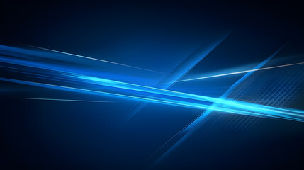 Poster - Abstract futuristic background with glowing blue light effect. High speed. Hi-tech. Abstract technology background concept
