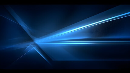Poster - Abstract futuristic background with glowing blue light effect. High speed. Hi-tech. Abstract technology background concept