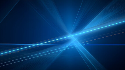 Poster - Abstract futuristic background with glowing blue light effect. High speed. Hi-tech. Abstract technology background concept