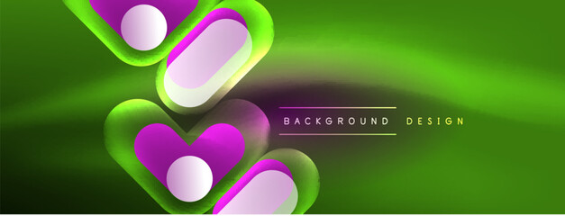 Neon circle abstract background. Template for wallpaper, banner, presentation, background