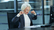 © View Stock - Tired business elderly lady