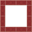 Antique tile frame red diamond check geometry tracery