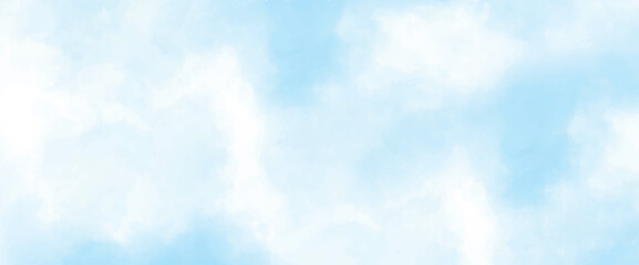 Wall Mural - Summer blue sky cloud gradient light white background. 