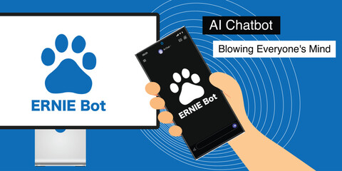Poster - Customers having dialog with chatbot on smartphones. Characters chatting with robot, asking questions and receiving answers. AI assistant support and FAQ concept. Flat cartoon vector illustration.