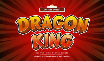 Wall Mural - Text effect dragon king editable