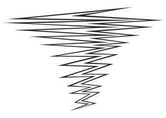 Poster - Abstract background with tapered zigzag line pattern