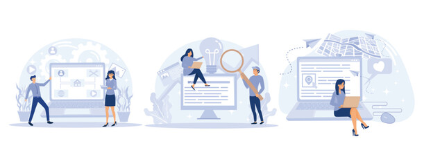 Poster - website optimization concept, sitemap creation, copy optimization, click tracking, seo analytics sof