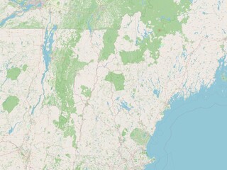  New Hampshire, United States of America. OSM. No legend