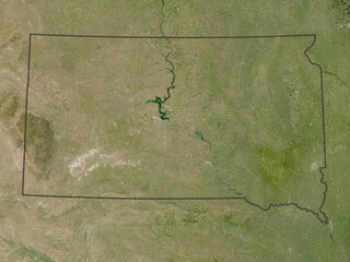 Wall Mural - South Dakota, United States of America. Low-res satellite. No legend