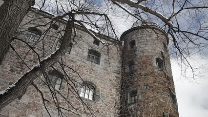 Aufkleber - outside stone walls of a medieval castle