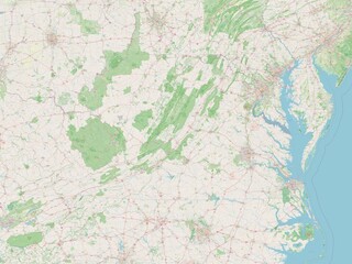 Naklejka na meble Virginia, United States of America. OSM. No legend
