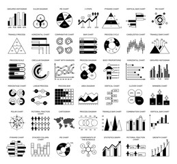 Poster - vector set of linear icons related to business process, team work and human resource management, pic