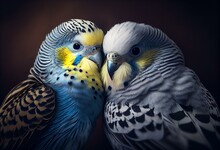 My Family Has Two Bird Budgies That Love To Chirp And Play. - Generative AI