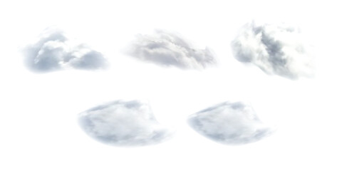 Wall Mural - realistic isolated cloud on transparent background. vector set of realistic isolated fluffy cloud. i