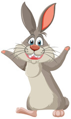 Wall Mural - Funny Rabbit Cartoon Character