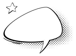 Poster - Blank speech bubble. Dialog box in vintage style