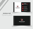© TopW59 - Professional unique, creative and modern clean business card template, visiting card template with red and black color.