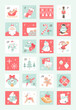 cute illustrated christmas advent calendar design