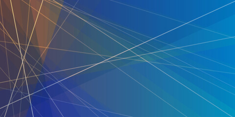 Poster - Colorful Modern Style Triangle Shaped Translucent Overlaying Planes, Geometric Shapes and Lines Pattern - Abstract Futuristic Gradient Vector Background - Dark Blue and Brown Colors, Design Template