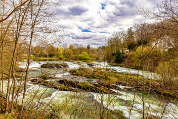 Canvas Print - Frühling am Sieg-Wasserfall bei Schladern/Dattenfeld