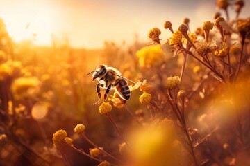 Wall Mural - Flower Power: Supporting Bees by Planting Pollinator-friendly Gardens, Safe the Bees