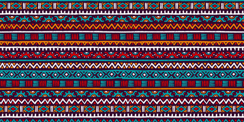 hand drawn abstract seamless pattern, ethnic background, simple style - great for textiles, banners,
