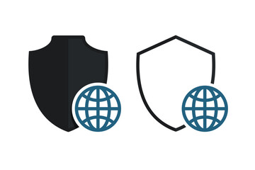  Shield secure network. Illustration vector