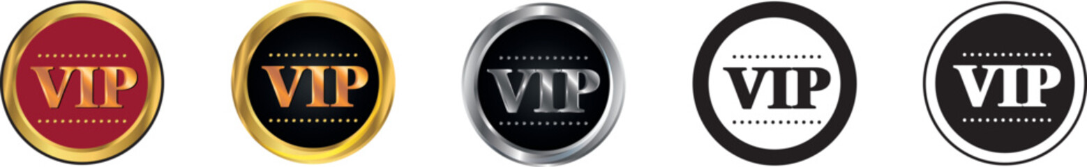 Sticker - Badge for VIP club members on a white background