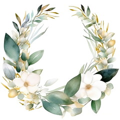 Wall Mural - Watercolor floral illustration bouquet set collection, wedding stationary, flower background