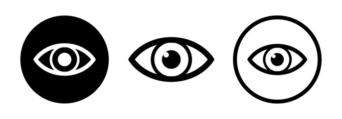 Wall Mural - Eye vector icon set. Modern design symbol of eyes. Eyesight symbol.