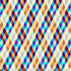 Fototapete - Argyle seamless vector pattern background. Pattern of a rhombuses.