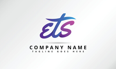 Wall Mural - ETS Letter Logo. Unique Attractive Creative Modern Initial ETS Initial Based Letter Icon Logo