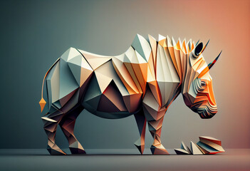 Poster - An abstract, surrealist  animal prints. Generative AI technology.
