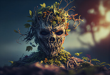 Poster - Beautiful photo surreal Zombie concept, contemporary colors and mood social background. Generative AI technology.
