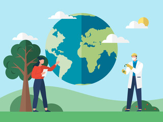 Wall Mural - earth day. international mother earth day. social poster, banner or card. environmental problems pro