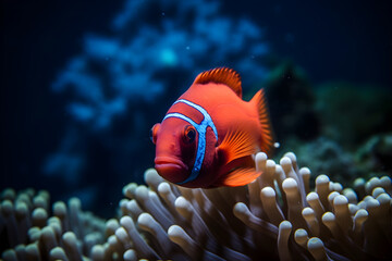 fish in aquarium, red fish