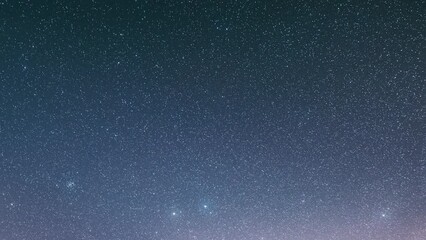Wall Mural - stars background time lapse in blue night sky