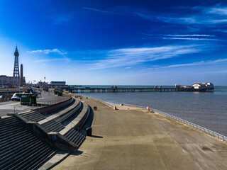 Wall Mural - Blackpool Tower, Promenade and North Pier